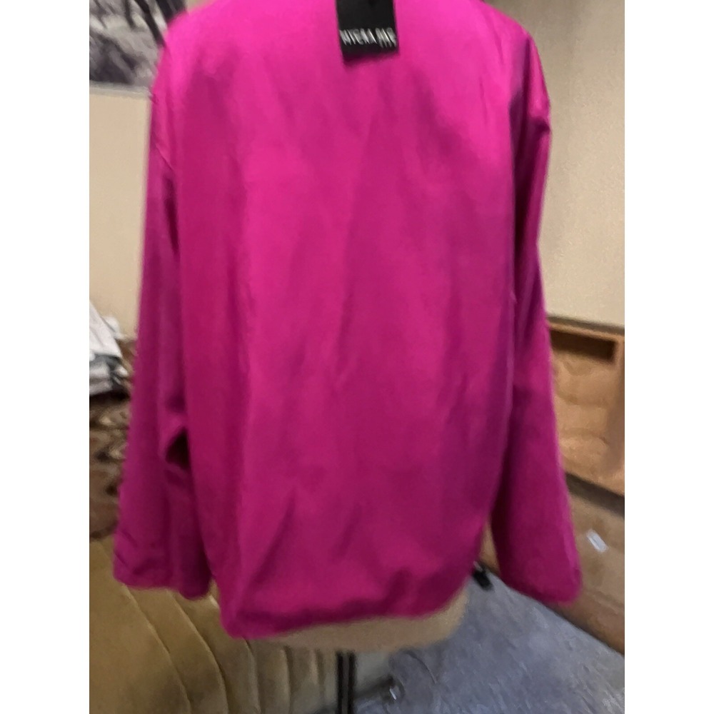 Mycra‎ Pac Life Reversible Women's Raincoat Fuchsia Gray Hooded Jacket Sz 1 S/M - Picture 3 of 9